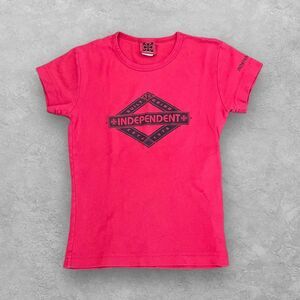 VTG Independent Truck Co Build To Grind Skate Tee Red Black Womens XS Y2K